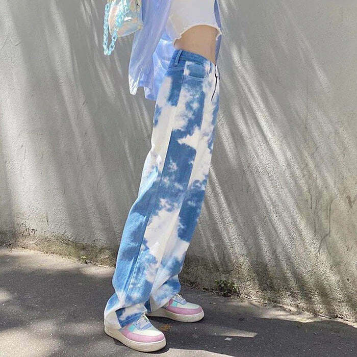 Tie Dye Wide Pants - Trendy 2000s Fashion Outfits for Y2K Style