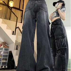 Urban Utility Cargo Jeans - Y2K Fashion Outfit for 2000s Style Aesthetic