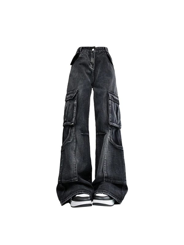 Urban Utility Cargo Jeans - Y2K Fashion Outfit for 2000s Style Aesthetic