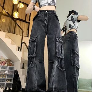 Urban Utility Cargo Jeans - Y2K Fashion Outfit for 2000s Style Aesthetic