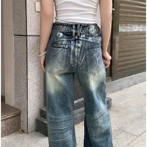 Vintage Fade Wide-Leg Jeans - Iconic Y2K Fashion Outfits for Fall 2000s