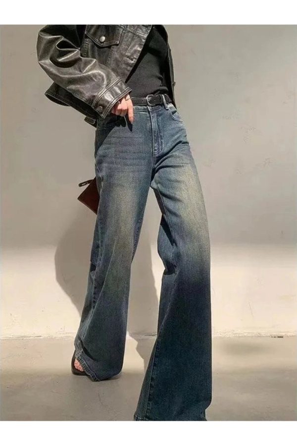 Vintage Horizon Flare Jeans - Iconic Y2K Fashion Outfit for Fall 2000s