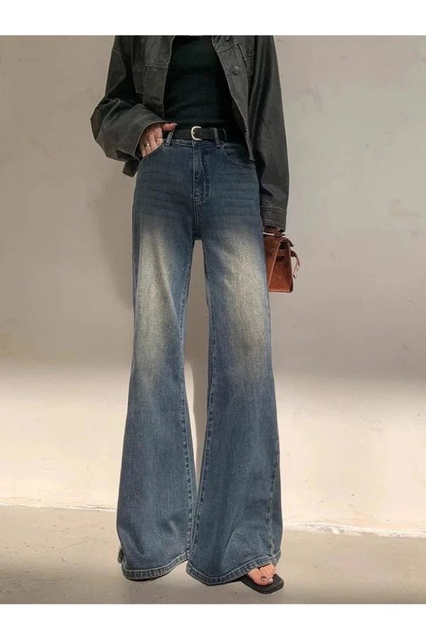 Vintage Horizon Flare Jeans - Iconic Y2K Fashion Outfit for Fall 2000s