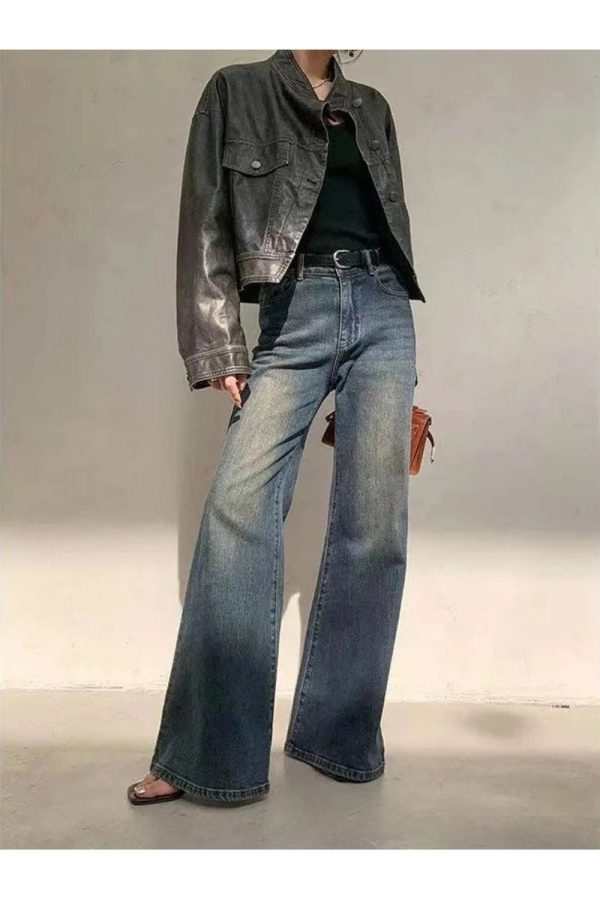 Vintage Horizon Flare Jeans - Iconic Y2K Fashion Outfit for Fall 2000s