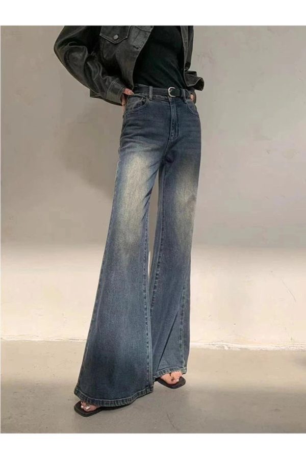 Vintage Horizon Flare Jeans - Iconic Y2K Fashion Outfit for Fall 2000s