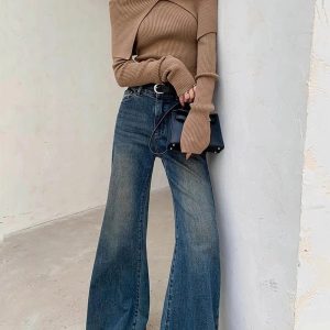 Vintage Horizon Flare Jeans - Iconic Y2K Fashion Outfit for Fall 2000s