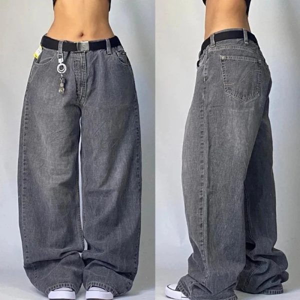 Vintage Washed Baggy Jeans - Y2K Fashion Outfits & 2000s Style Trends