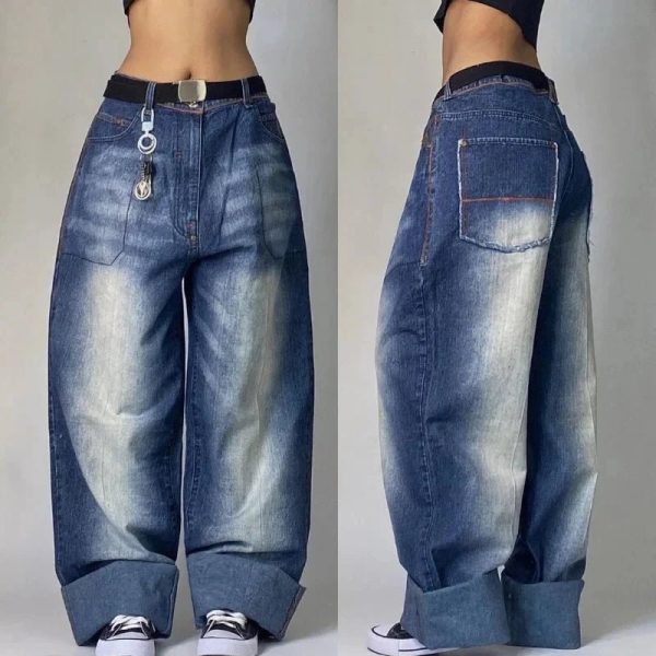 Vintage Washed Baggy Jeans - Y2K Fashion Outfits & 2000s Style Trends