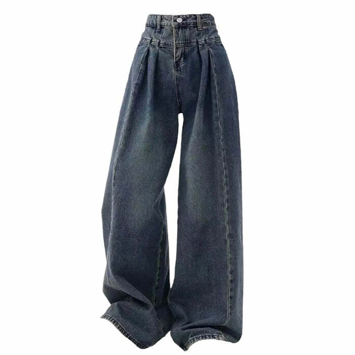 Vintage Wide Leg Jeans - Iconic Y2K Fashion Outfit for 2000s Style