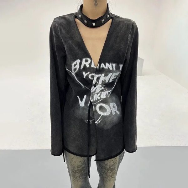 Void Graffiti Top - Trendy 2000s Fashion Outfit, Y2K Style Inspiration