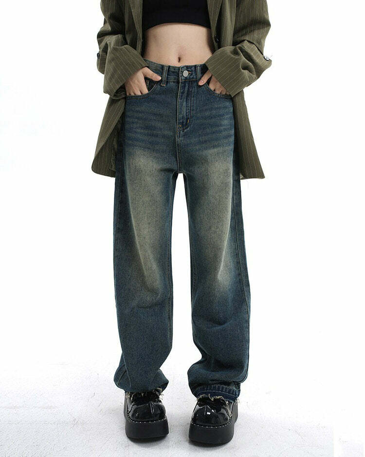 Wash Me Out Wide Leg Jeans - Iconic Y2K Fashion Outfit for Fall 2000s