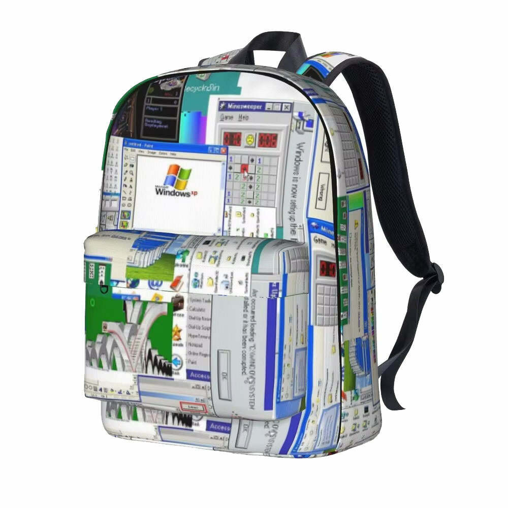 Windows XP Aesthetic Backpack - Y2K Fashion, 2000s Style, Retro Vibes