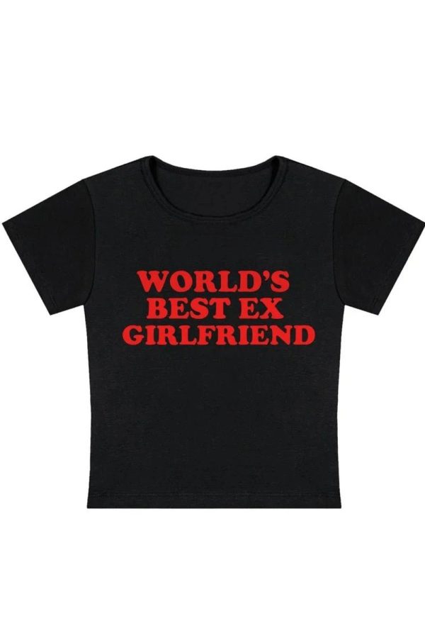 World's Best Ex Girlfriend Slogan Top | Y2K Fashion Outfit Inspiration